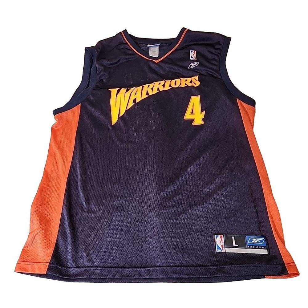 Vintage Golden State Warriors Jersey Large Derek Fisher #4 Basketball Reebok NBA